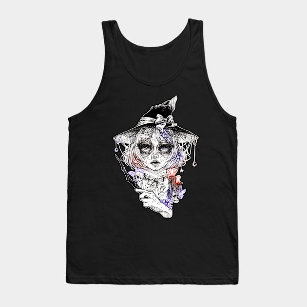 Night Witch Tank Top by Faded Iris